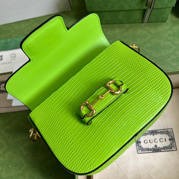 G*u*i horsebit 1955 lizard mini bag