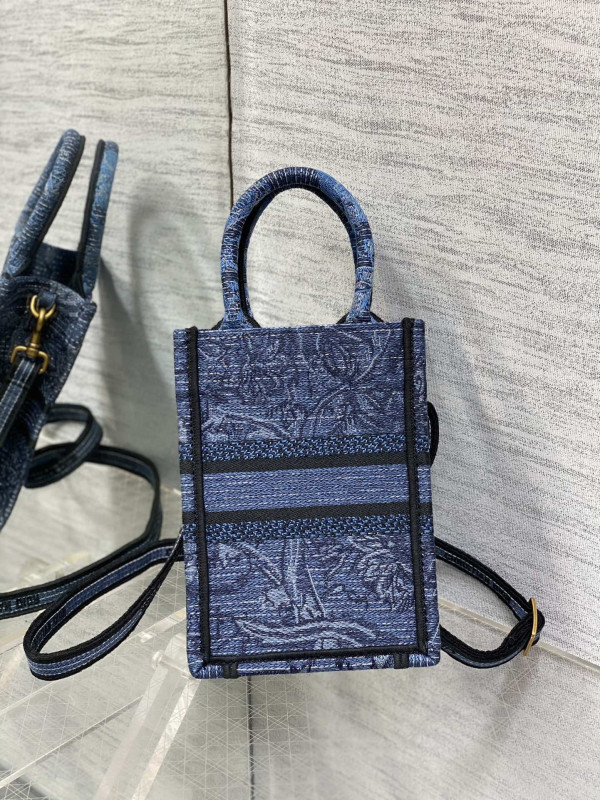 mini D*or book tote phone bag